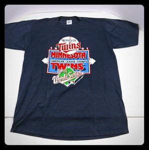 Vtg Minnesota Twins 1991 American League Champs T